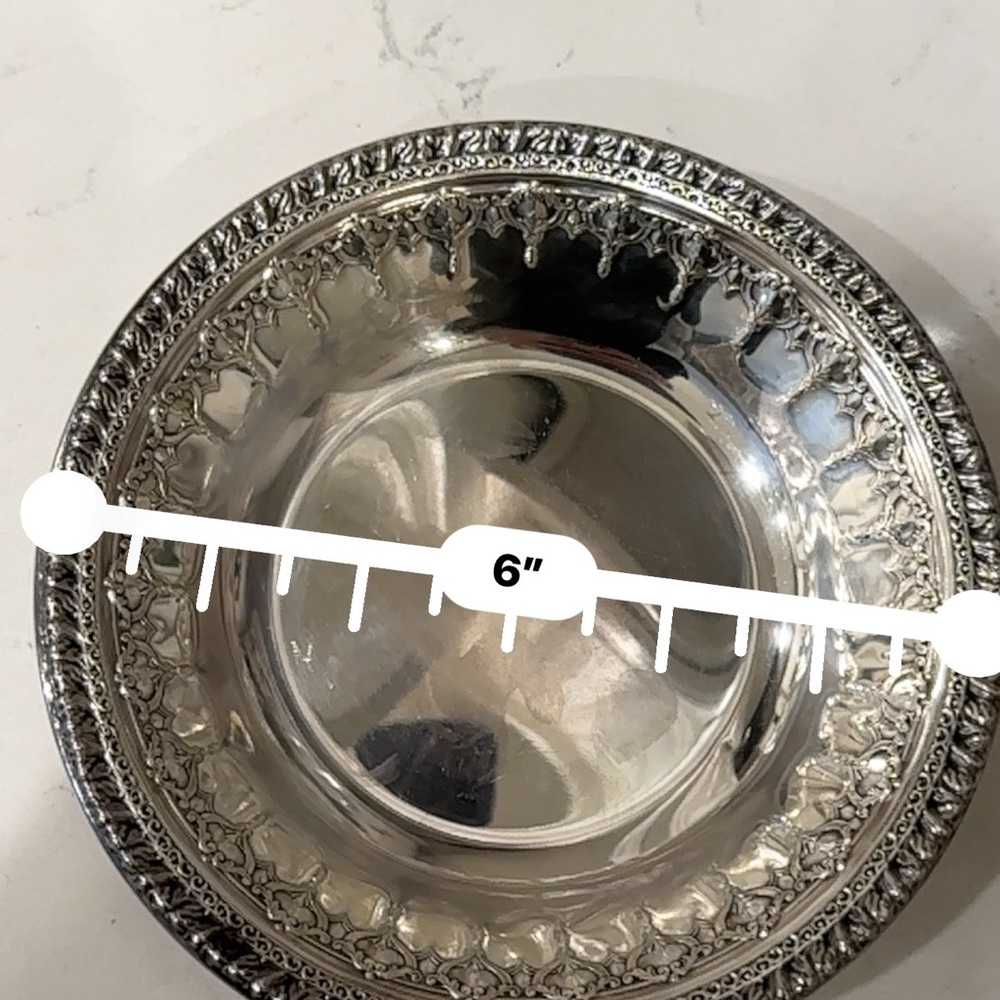 Reed & Barton 1202 Silverplate Francis I Style 6” Candy Nut Bowl Mid-Century - Picture 9 of 10
